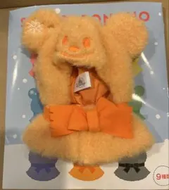 ユニベアシークレットポンチョ 雪だるま オレンジ①