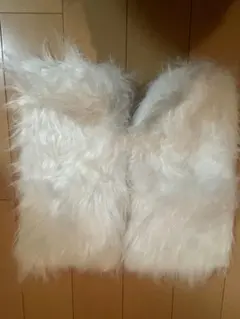ホワイトファー レッグウォーマー