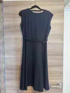 NATURAL BEAUTY BASIC ネイビーノースリーブワンピース M