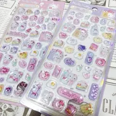海外限定正規品！　サンリオ　ぷっくりシール　2枚セット
