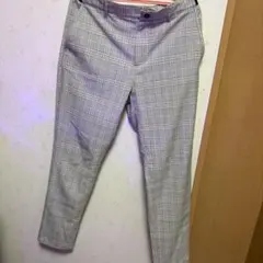 ZARA グレー系チェック スラックス