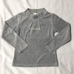 140 長袖 フリース ハイネック グレー