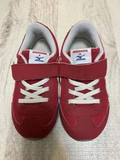 ミキハウス　ミズノ　コラボスニーカー　17.5㎝　赤