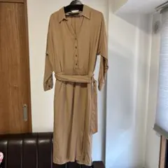 【YECCA VECCA】シャツワンピース 長袖 ベルト付き