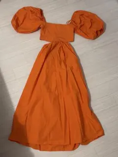 値下げ中【ZARA】パフスリーブ ロングワンピース (新品未使用)