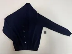 GRAY コットン　ニット　カーディガン　ネイビー