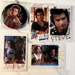 新品未開封】ストレンジャーシングス ホログラム缶バッジ スティーブ