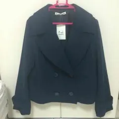 新品タグ付き ネイビーのピーコート