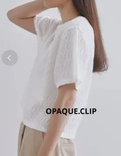 【OPAQUE.CLIP】ふくれジャカードトップスのサムネイル