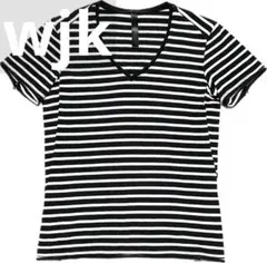 定価1.2万 wjk BORDER V NECK TEE M ボーダーTシャツのサムネイル