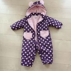 水玉模様ベビー用スノーウェア