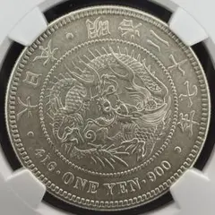 NGC-XF グレード 洗浄 新一圓銀貨（大型） 明治19年（1886） - メルカリ