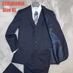 スーツカンパニー CERIMONIA スリーピース フォーマル ネイビー XL