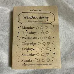 MO-CARD 陽墨 木製スタンプ 曜日セット 天気ダイアリー カレンダー