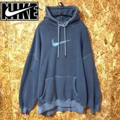 NIKE ナイキ　刺繍ビッグロゴスウェットパーカー　サイズXL 古着