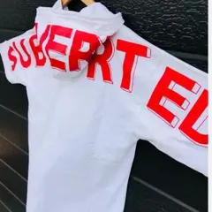 ◆ストリート☆半袖 デカロゴ パーカー☆◆ボックスロゴ 軽やか！ＷＨＴ/XＬ◆