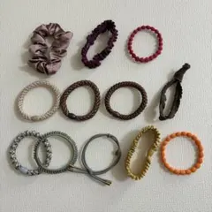 【ANEMONE】ヘアアクセサリー （ヘアゴム・シュシュ）12点セットまとめ売り