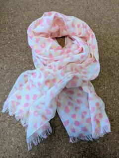 ストール　春夏　スカーフ 軽い ピンク　かわいい　薄手　日焼け対策　大判