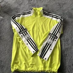 adidas 蛍光イエロー ジップアップジャケット