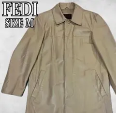FEDI フェディ 豚革 ベージュ レザーチェスターコート サイズM