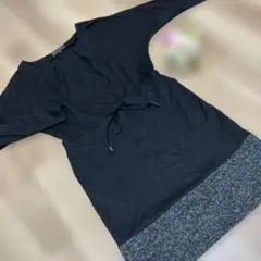 アンタイトル　ウール100% ポケット付きワンピース 冠婚葬祭に