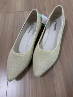 【新品未使用】steppi ステッピ　ニット　バレエ　ポインテッドトゥ　パンプス