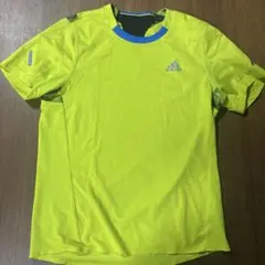 adidas 蛍光イエローTシャツ