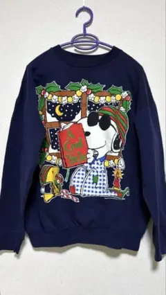 【希少】スヌーピー　SNOOPY スウェット　トレーナー　古着　クリスマス