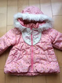 ウズランド ダウン ピンク　花柄　80サイズ