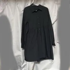 GU ブラック シャツワンピース 長袖