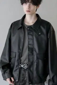 ASTRONOMY ヴィンテージ加工 PUレザー A-2ブルゾン L