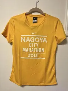 NIKE 名古屋ウィメンズマラソン 2015 Tシャツ イエロー Lのサムネイル