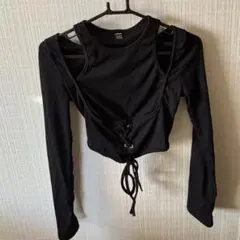 SHEIN 長袖 トップス ブラック