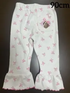 しまむらmicorridわんわん物語リボン柄レギンス　90cm