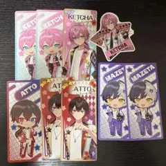 AMP×TAK ステッカー　けちゃくん　まぜ太くん　あっとくん