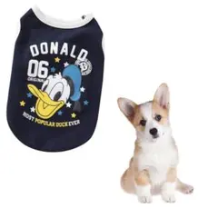 ペット服 Tシャツ 犬服 ドッグウェア 可愛い ドナルドダック 袖なし XXLのサムネイル