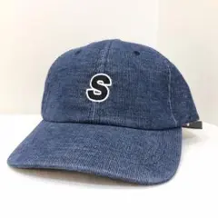 【新品タグ付】STUSSY MelangeCordLowキャップ ネイビー
