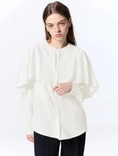 GU ケープカラーブラウス