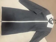 LILY BROWN リブ編みジップアップワンピース