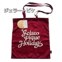 新品未使用 ジェラート ピケ【HOLIDAY】ロゴトートバッグ レディース 赤のサムネイル