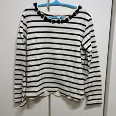 エニィファム　ボーダー長袖カットソー　ロングTシャツ120サイズ