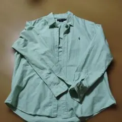 Ralph Lauren 長袖シャツ XL グリーンストライプ