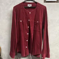 calee キャリー　バーガンディ ボタン付き長袖シャツ Lサイズ