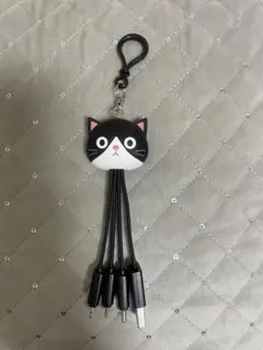 猫デザイン 3in1 充電ケーブル