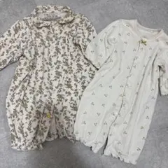 ツーウェイ・ドレスオール 2点セット　ロンパース　50-60 花柄