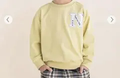 Noeil aime BeBe イエロー　黄色　インレイトレーナー 90サイズ