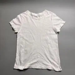 45R 半袖Tシャツ コットン100% ホワイト ロゴ刺繍 1 日本製のサムネイル