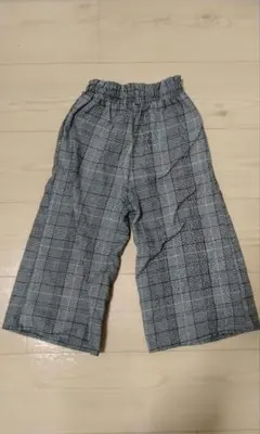 130サイズ チェック柄 ロングパンツ