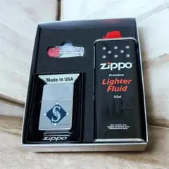 Zippo NAVY ロゴ ライター オイル＆フリント プレミアムギフトセット 