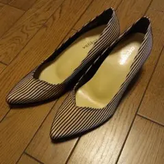 velikolo パンプス 未使用 ストライプ 展示品 ヴェリココ ベリココのサムネイル